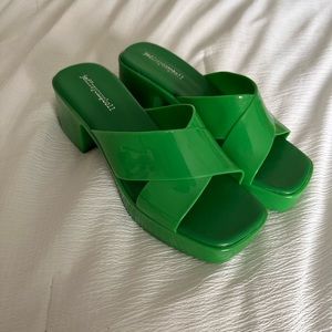 Jeffrey Campbell Bubblegum Heels in color Green